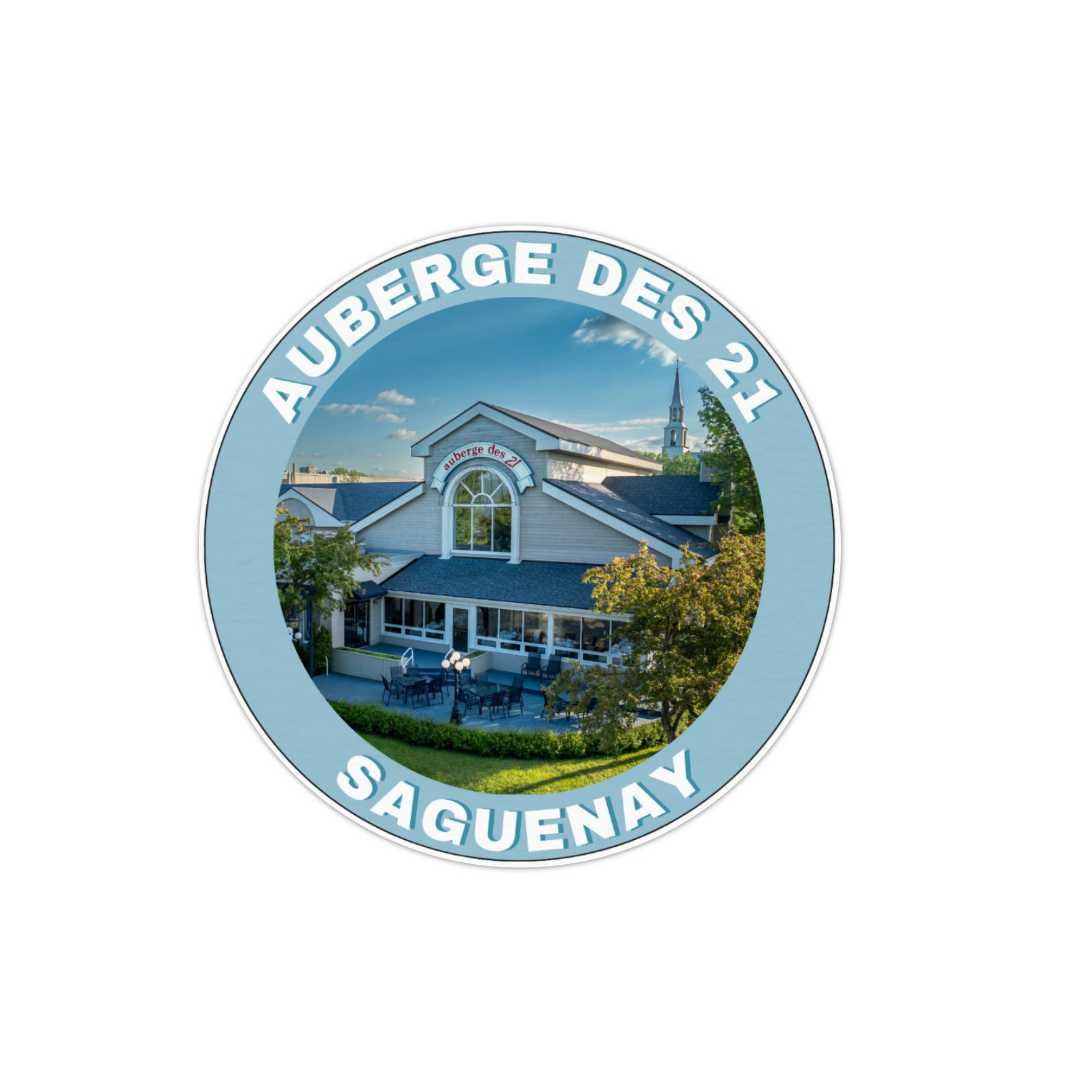 Autocollant Auberge des 21 (2 x 2 po)
