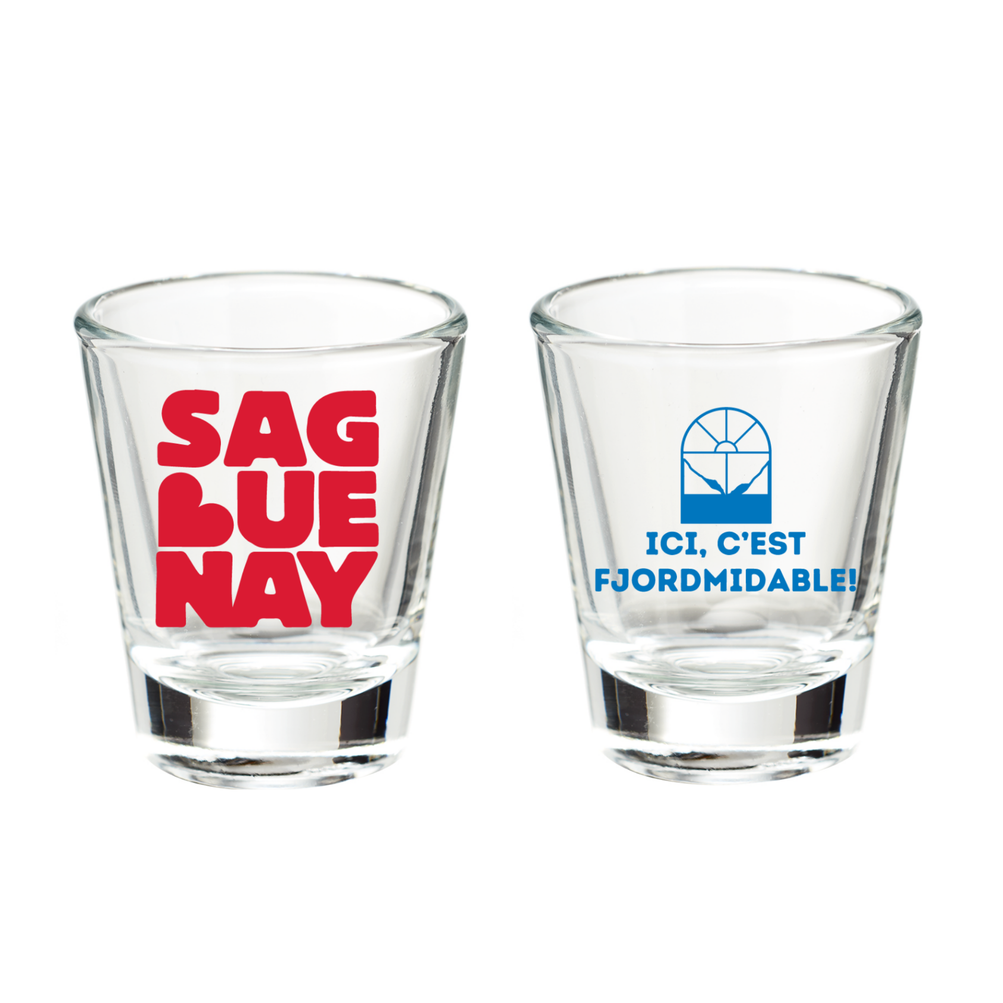 Verre à shooter double face – Saguenay x Fjordmidable!